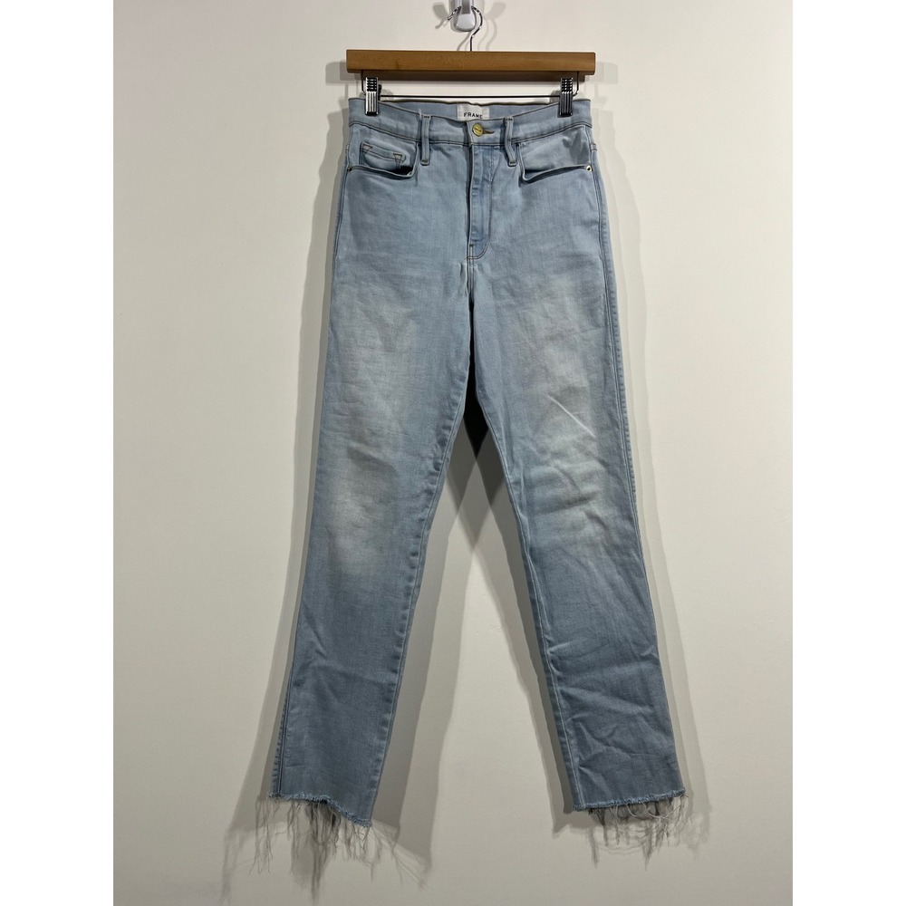 FRAME Le Sylvie Slender Straight Jeans 90s VTG Blue Womens 28 Classic Streetwear